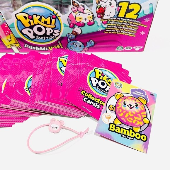 Pikmi Pops Surprise! PushMiUps set of 19 w/ Display Case, Collector Cards & More - Picture 6 of 8